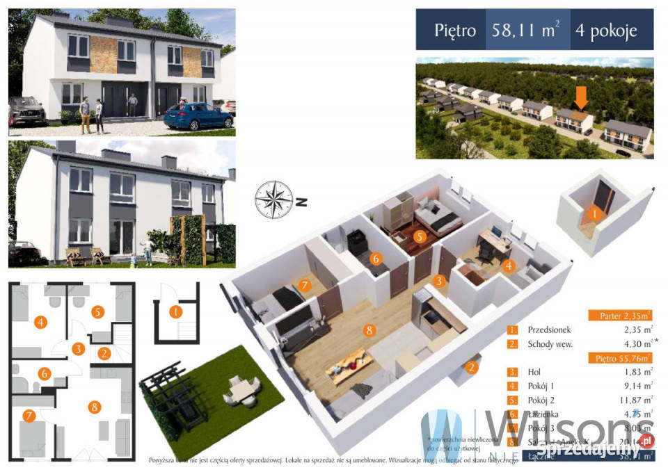 sprzedaży mieszkania Ciemne 4657m2 4 pokoje Liczba pokoi 4
