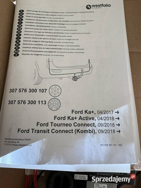Wiązka haka Westfalia 307576300113 osobowe Części samochodowe dolnośląskie Wrocław