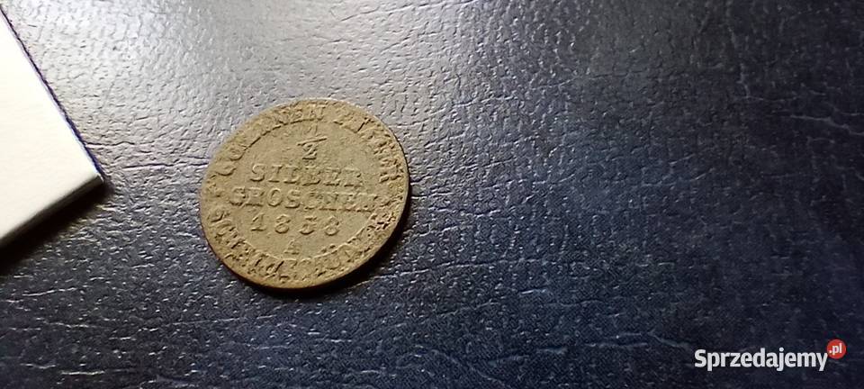 Stare monety 12 srebrnego grosza 1858 A Niemcy Lesko sprzedam