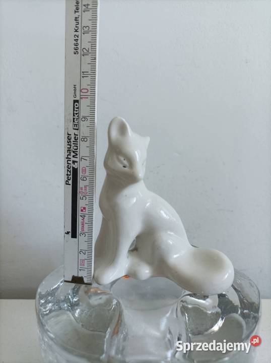 Ceramiczne lisy PRL Figurki i rzeźby Dzierżoniów