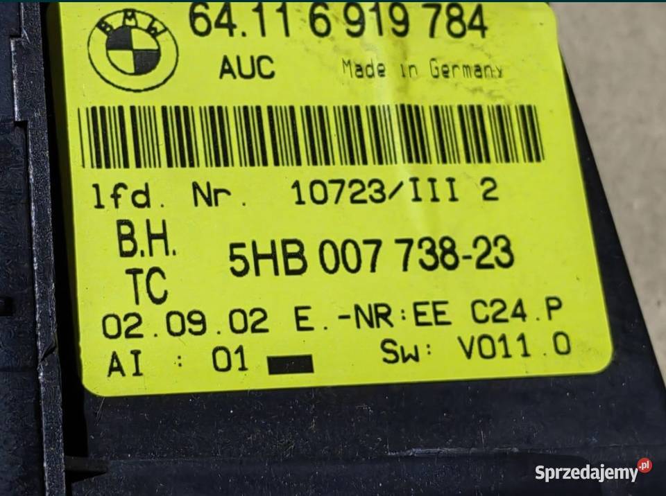 Panel sterowania nawiewu klimatyzacji BMW e46 Panele sterowania, przełączniki Żory sprzedam