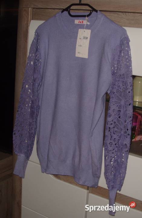 Wrzosowy sweterek JX Rękawki Gipiura ML Rawicz