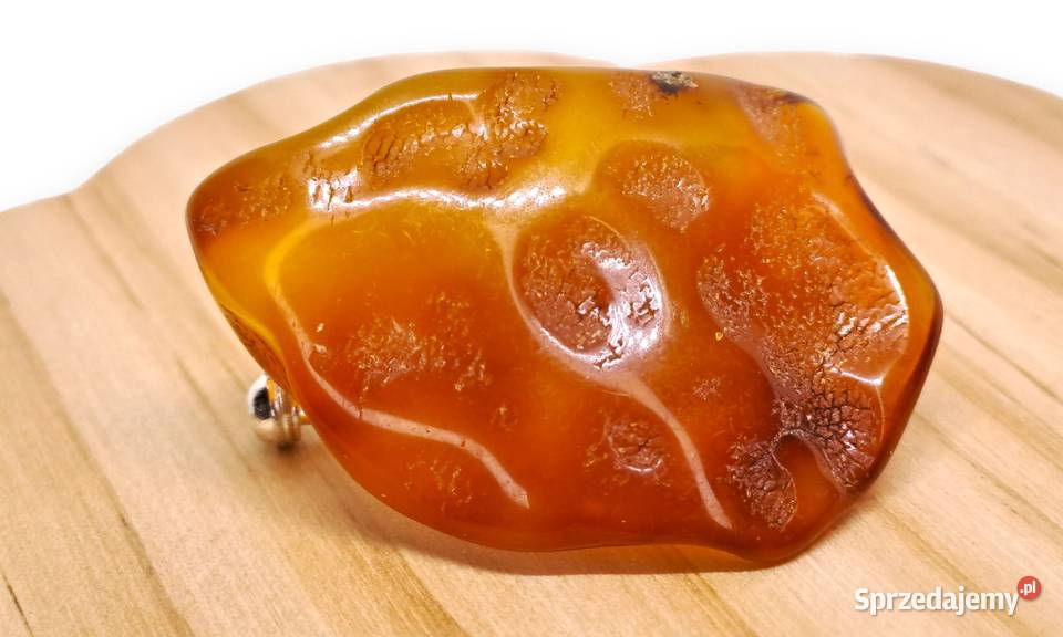 Broszka z bursztynu bursztyn bryłka 1493 Warszawa