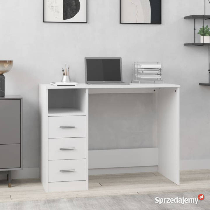Biurko z szufladami białe 102x50x76 WM823032 Warszawa
