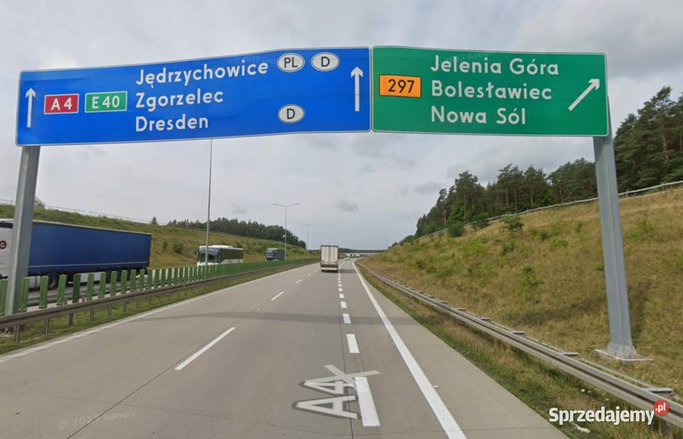 Działka usługowa 1,52 ha – Łąka gm. Bolesławiec, przy AUTOSTRADZIE A4 i A18