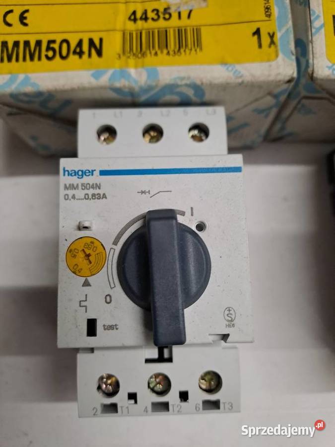WYŁĄCZNIKI SILNIKOWE HAGER MM504NMM509N Bełchatów