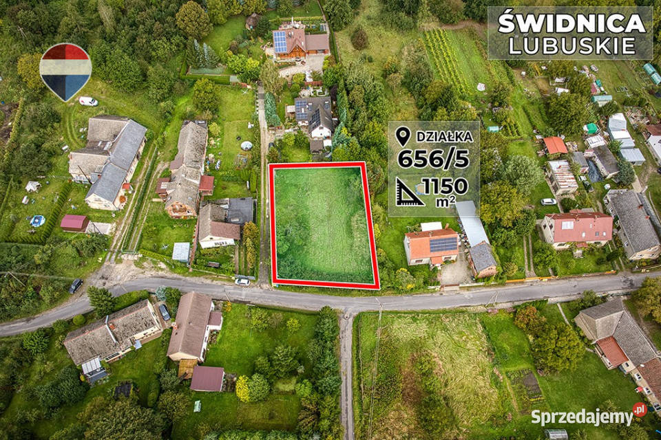 Działka budowlana 1150 m Zielonej Góry Sprzedaż Świdnica sprzedam