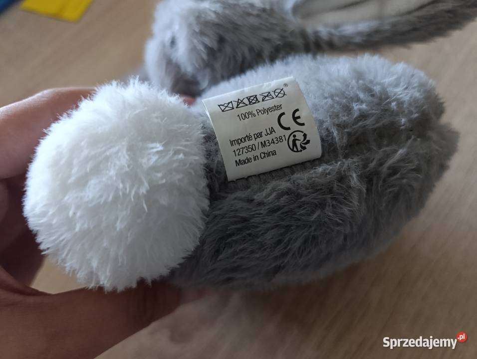Pluszowa zawieszka szara do wózka z melodyjką Kwidzyn sprzedam