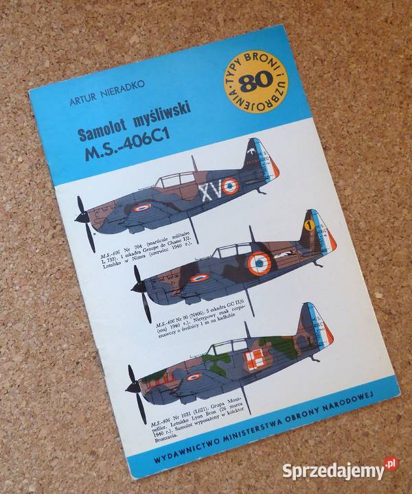 W Nieradko Samolot MS406C1 Morane Saulnier militaria, broń, wojskowość mazowieckie Warszawa