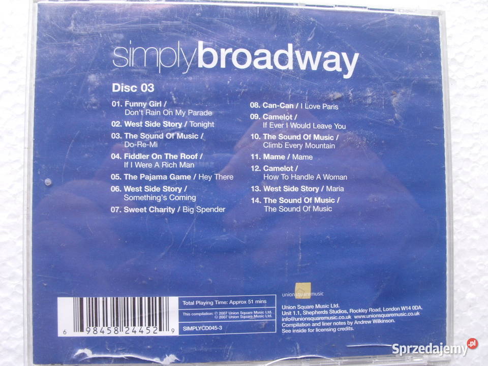 Pop CD SIMPLY BROADWAYDISC 03 2007 CD