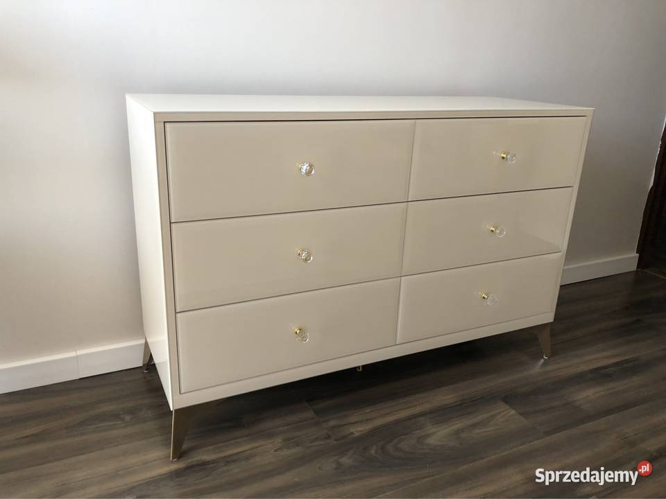 Komoda kremowa glamourlustrzana złota wielkopolskie Kępno