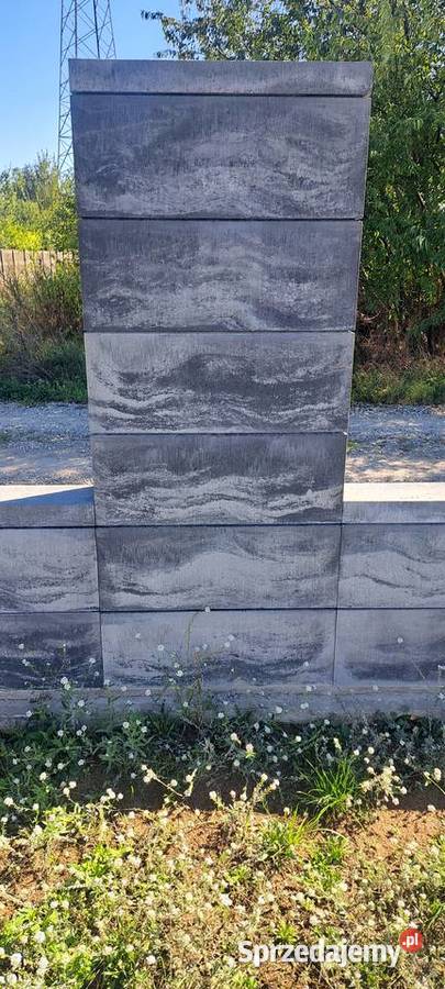 Bloczki ogrodzeniowe Joniec Mega wzór Gabro mazowieckie Glinianka