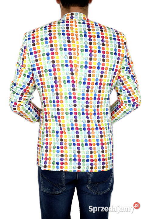 GIOVANNI PERA Marynarka męska D001 grochy różne