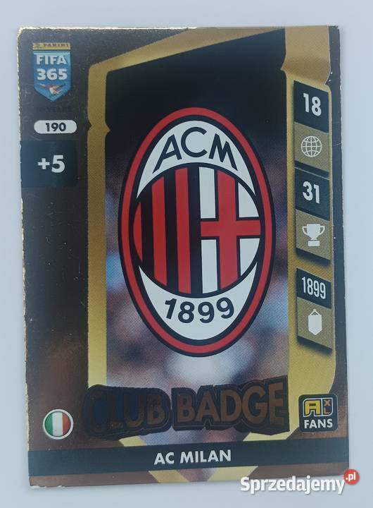 Ac Milan 190 karta Fifa 365 Adrenaline XL 2025 Zbylitowska Góra