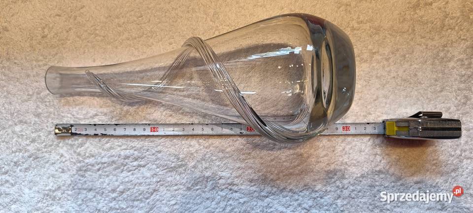 Przepiękna stara stylowa designerska karafka w przezroczysty Brwinów