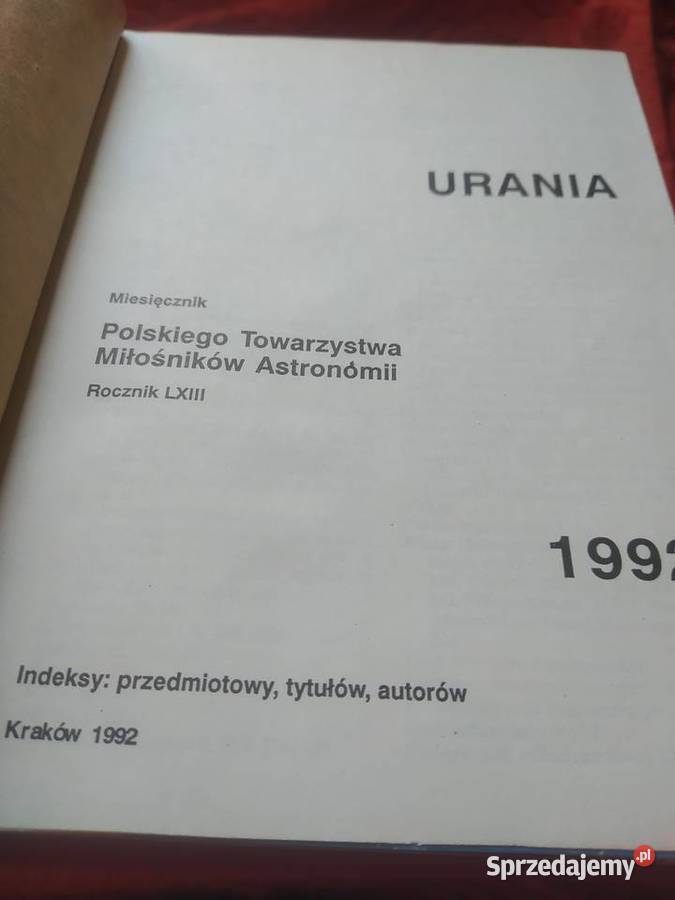 Urania roczniki PTM Astronomii małopolskie Kraków sprzedam