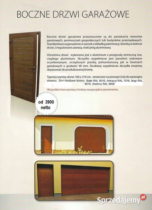 Ciepłe Drzwi garażowe brama garażowa segmentowe Gorzów Wielkopolski