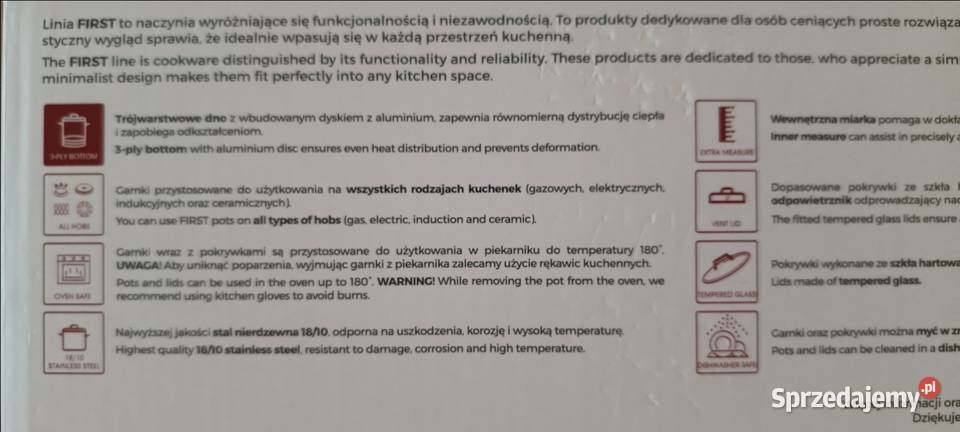 GERLACH First zestaw garnków z pokrywkami 6 Garnki i szybkowary warmińsko-mazurskie Ełk