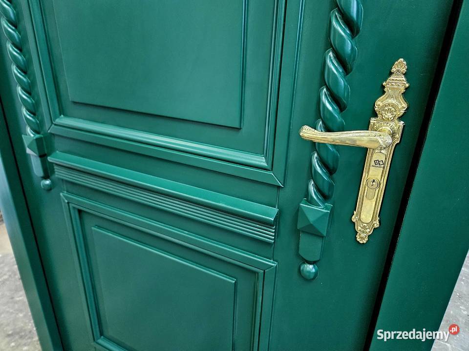 Drzwi DŁUGOSZ zewnętrzne RAL6005 zieleń mchu Oleśnica