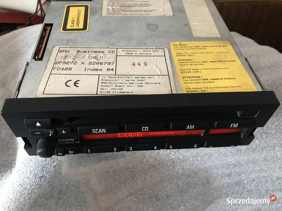radio blaupunkt cd43 bmw e30 e36 e34 e38 e31 e32 Sprzęt audio fabryczny