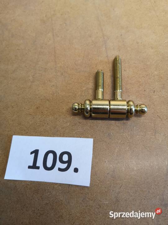 Zawias drzwiowy wkręcany bogato zdobiony stary Paterek