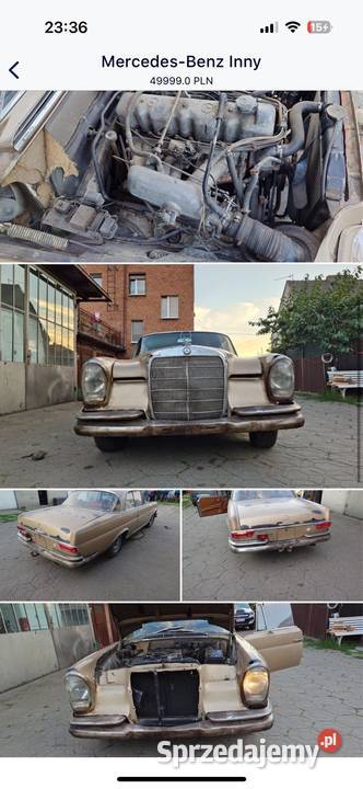 Mercedes w111 coupe Sportowy / Coupe Samochody osobowe Zduny sprzedam