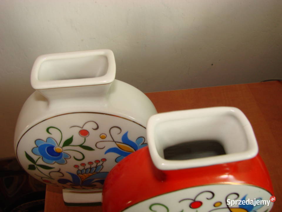 Lubiana wzór kaszubski wazonik Porcelana i szkło Pruszcz Gdański