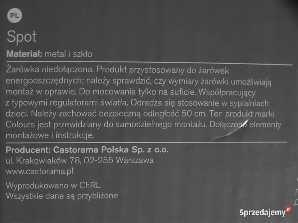 Kinkiet pojedynczy Colours Blue BB7603 Oświetlenie Biłgoraj
