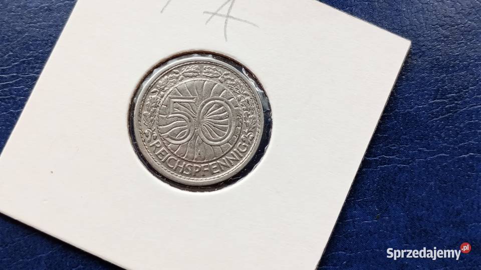 Stare monety 50 pfennig 1927 A Niemcy podkarpackie