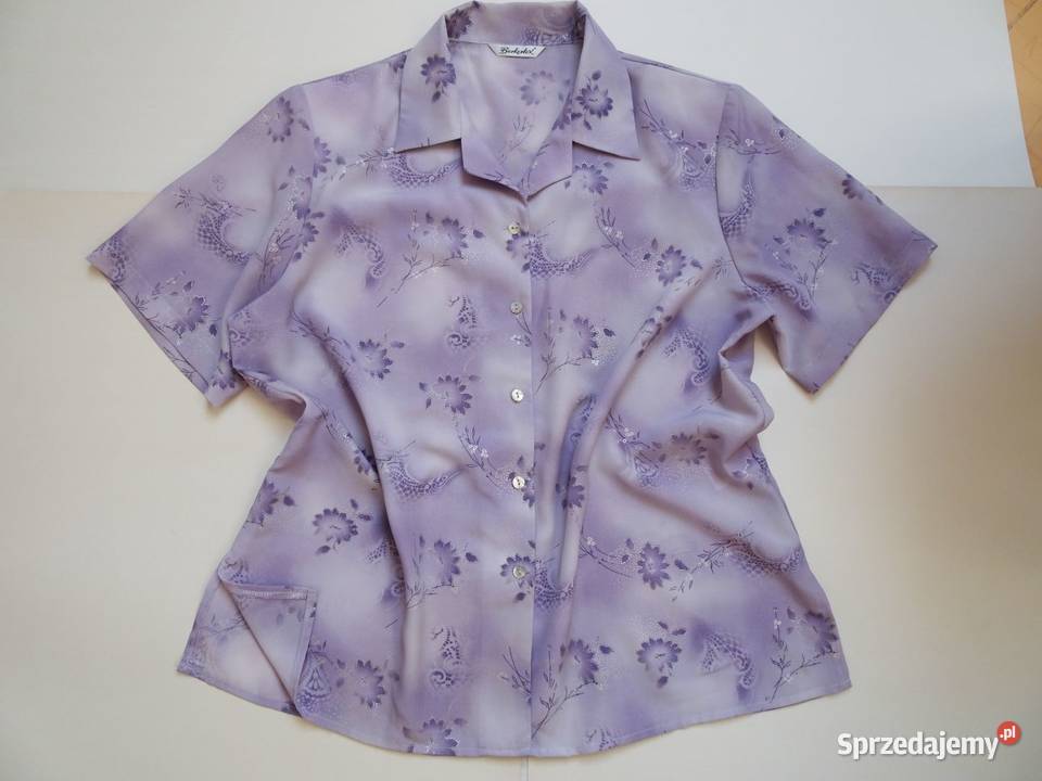 Berkertex Lawendowa srebrzona koszula 44 46 Moda i Styl Nowy Sącz