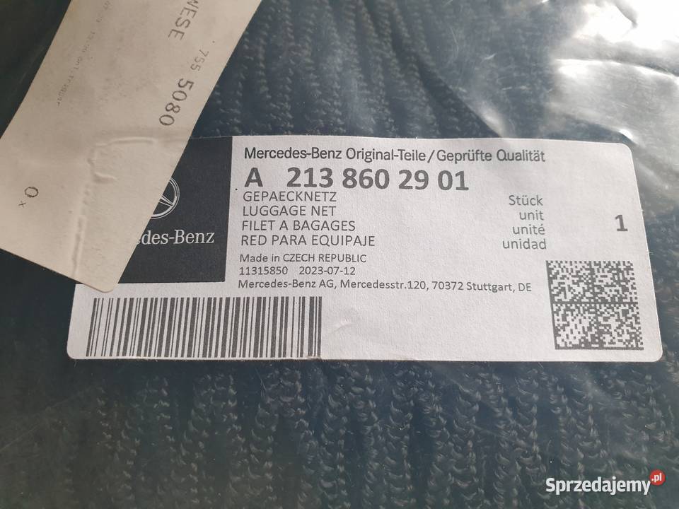 Siatka do bagażnika Mercedes E C Mszana Dolna