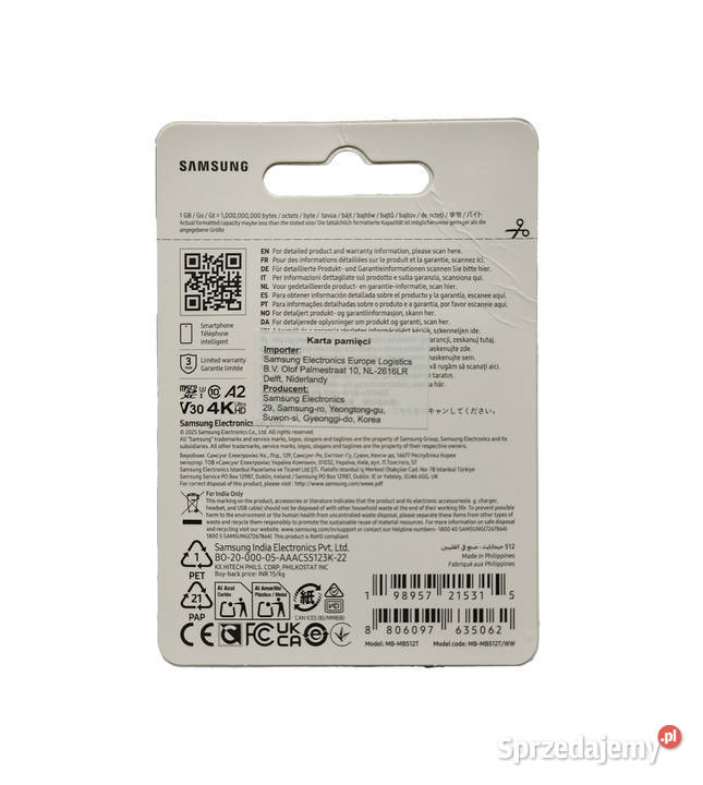 Karta pamięci SAMSUNG T7 Micro SDXC MBMB512T 512 Micro SD (TransFlash) warmińsko-mazurskie