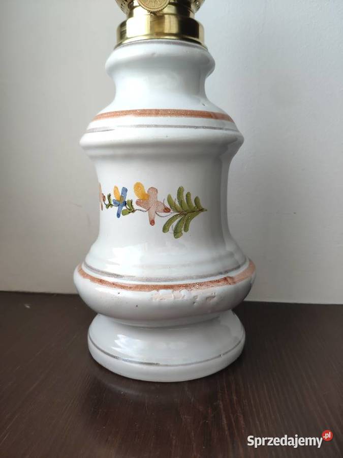 Stara francuska porcelanowa lampa naftowa 331 Kraków