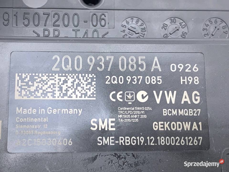 MODUŁ KOMFORTU SKODA FABIA III 2Q0937085A sprzedam