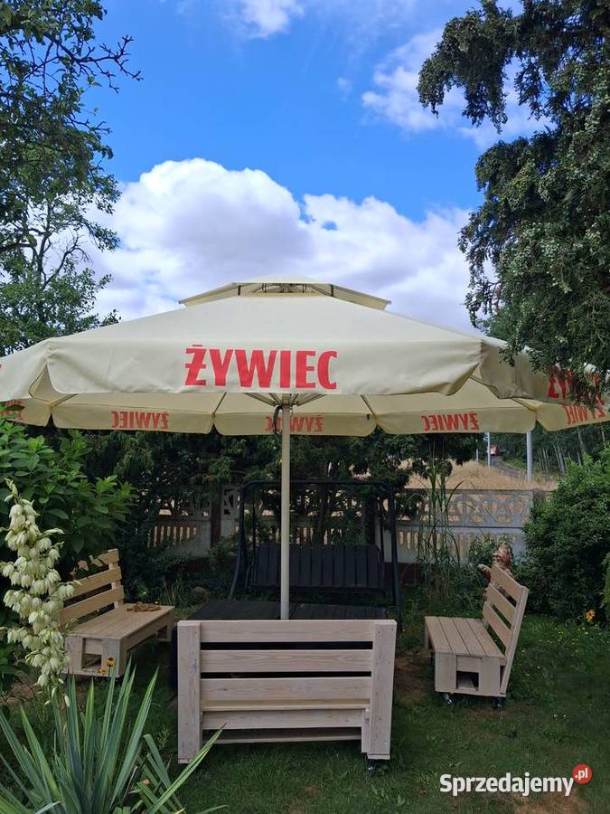 duży parasol ogrodowy 55m metal śląskie