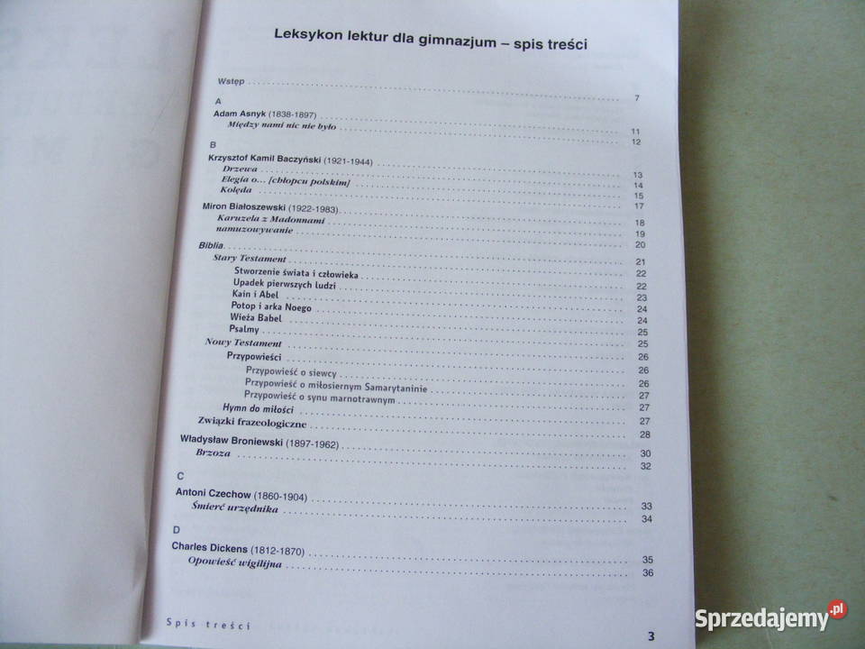 Kompendium gimnazjalisty Leksykon lektur dolnośląskie Oborniki Śląskie