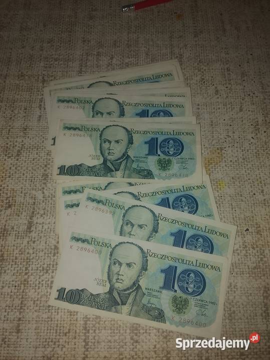 Sprzedam 10zl z PRL 1982 sztuk 30 Toszek