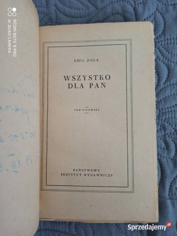 WSZYSTKO PAŃ Emil Zola twarda Warszawa