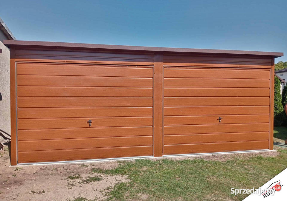 Garaż Blaszany 6x6m spad na tył drewnopodobny zachodniopomorskie Szczecin
