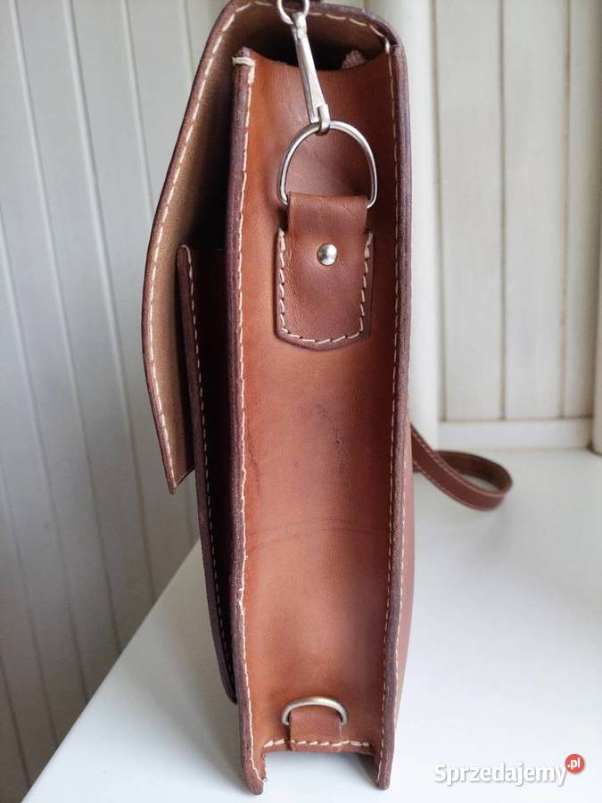 Torebka listonoszka ze skóry anilinowej