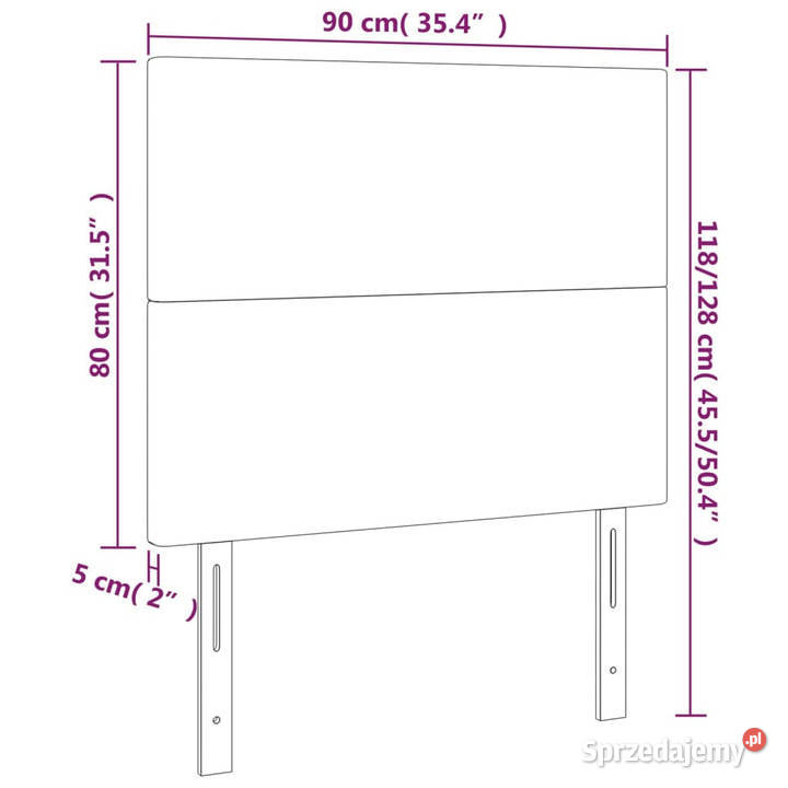 Zagłówek do łóżka z LED ciemnoszary 90x5x118128 Warszawa sprzedam