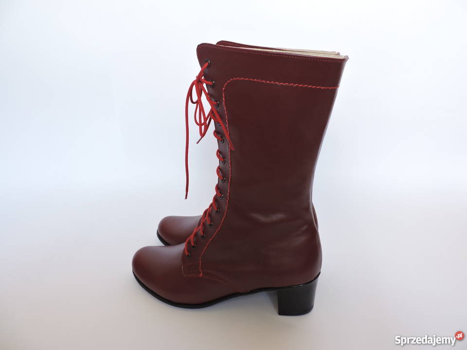 Obuwie skórzane obcas 5 bez zamka skóra Wadowice