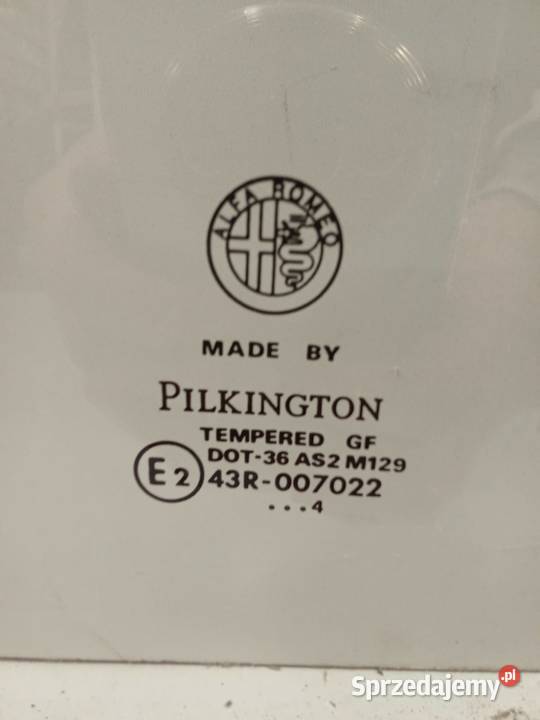 Szyba Drzwi Lewa Tylna Alfa Romeo 156 98 Boczne (drzwi)