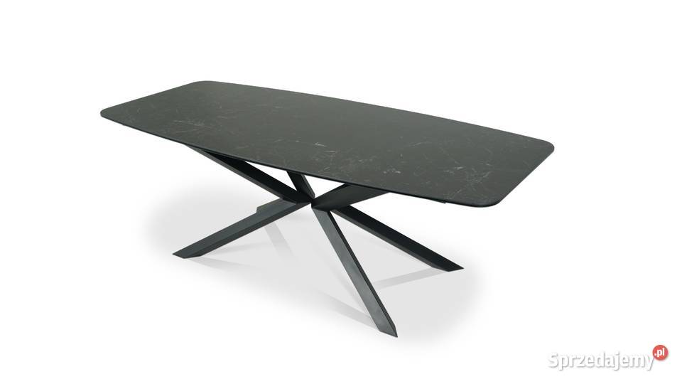 Stół ze spieku kwarcowego 200x100 Nero Greco mat 100cm Toruń