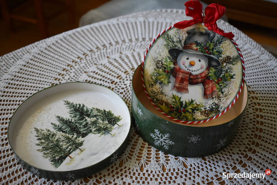 Ozdobne pudełko rekodzieło decoupage Warszawa