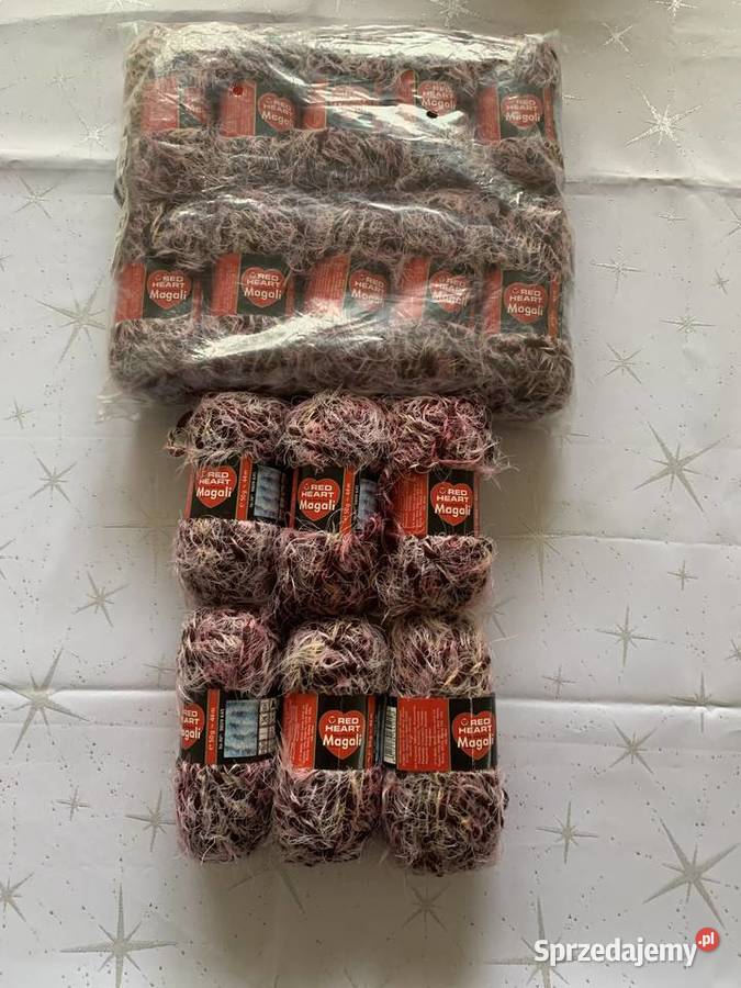 Włóczka z wełną melanż bordowo różowy