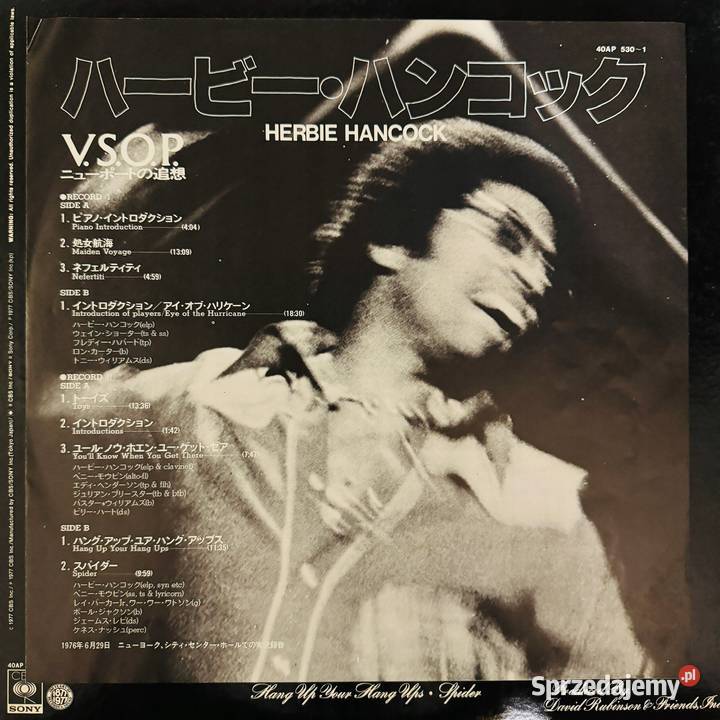Herbie Hancock VSOP 2LP EXNM Japan Obi LP 1977 pomorskie Gdańsk