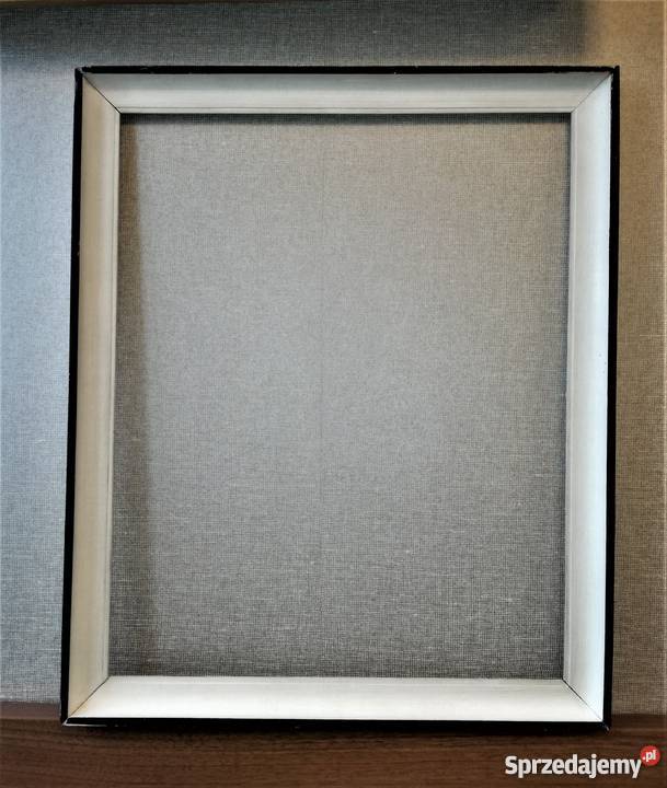 Prosta biała rama ramka do obrazu grafiki Dekoracje i ozdoby