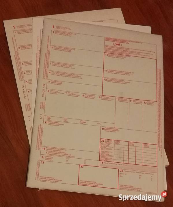 Druki CMR 13 międzynarodowy list przewozowy Olsztyn