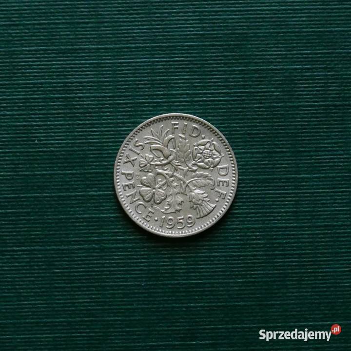WIELKA BRYTANIA 6 pensów 1959r śląskie